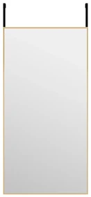 vidaXL Deurspiegel 40x80 cm glas en aluminium goudkleurig