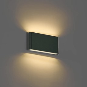 Moderne buiten wandlamp donker groen 17,5cm incl. LED IP65 - Batt