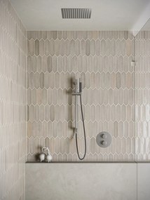 Saniclear Cube Pro inbouw regendouche rond met inbouw douchekop 30x30cm, glijstang en staafhanddouche RVS