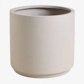 Saturnus Bloempot Van Polystone Zand Grijs & Ø25 Cm - Sklum
