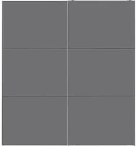 Goossens Kledingkast Easy Storage Sdk, 203 cm breed, 220 cm hoog, 2x 3 paneel glas schuifdeuren