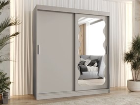 Kledingkast Hartford 578, Kasjmier, 200x180x62cm, 150 kg, Kledingkast deuren: Schuivend, Aantal planken: 9, Aantal planken: 9