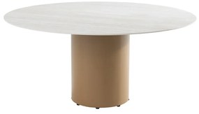 4 Seasons Outdoor Safina tuinset amber met Colorado tafel met keramisch blad Ø 160 cm Tuinset   beige weerbestendig