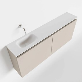 Mondiaz Ture 120cm toiletmeubel linen met wastafel talc links geen kraangat