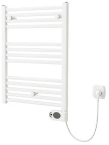 Plieger Elba Electrical Elektrische Designradiator - 70.2x40cm - met thermostaat - 300w - wit 1550012