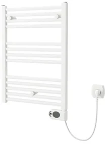 Plieger Elba Electrical Elektrische Designradiator - 70.2x40cm - met thermostaat - 300w - wit 1550012