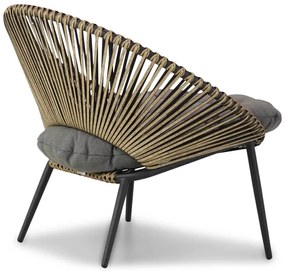 Coco Valentina Lounge Chair Aluminium/Rope Taupe