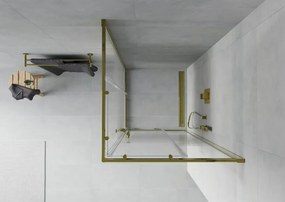 Mexen Rio vierkante douchecabine 80 x 80 cm, transparant, goud - 860-080-080-50-00