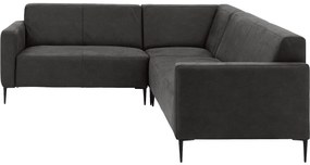 Goossens Key West antraciet, micro leer, 2-zits, modern design