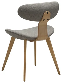 Dan-Form Buckle Eetkamerstoel Scandinavisch Design Grijsbruin Eiken