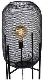 Lucide Mesh staande lamp 135cm 1x E27 zwart