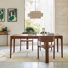 Uittrekbare tafel, massief notenhout en fineer, Sanara