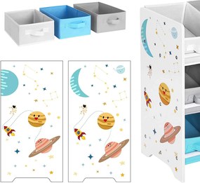 Nancy's Speelgoed organizer - Speelgoed kast - Opbergkast kinderkamer - Wit - 62,5 x 29,5 x 60 cm