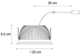 Set van 6i nbouwspots wit incl. LED 3000K-5000K - Elias Binnenverlichting Lamp