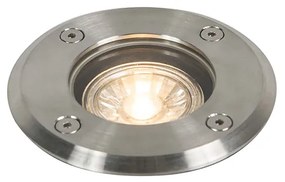 Buiten grondspot staal 11cm IP67 - Basic Round Modern GU10 Buitenverlichting