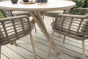 Dublin ronde tuintafel Ø120 cm. - Latte