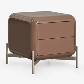 Set Van 2 Nachtkastjes 45x45 Cm In Alazne Mdf Kameelbruin - Sklum