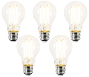 Set van 5 E27 LED lamp A60 helder 3,8W 806 lm 2700K