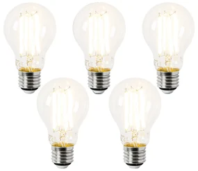 Set van 5 E27 LED lamp A60 helder 3,8W 806 lm 2700K