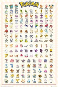 Poster Pokemon - Kanto 151, (61 x 91.5 cm)