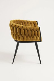 Widny Zwart Fluwelen Stoel