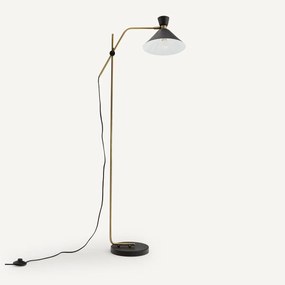 Staande lamp in used messing, Zoticus