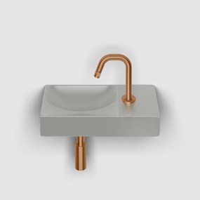 Clou Vale keramische fontein 38cm met kraangat rechts grijs mat