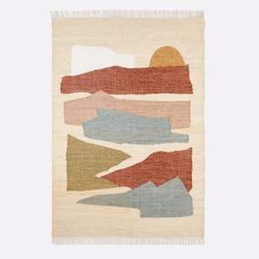 Vloerkleed in jute met vintage patroon, Quimo