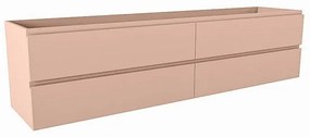 Mondiaz HAY wastafelonderkast - 200x45x50cm - 4 lades - uitsparing rechts - softclose - Rosee M45187Rosee