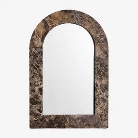Natuurstenen Wandspiegel Alune 60 X 90 Cm & Bruin Marmer Emperador - Sklum