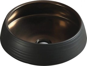 Mexen Ariana inbouw wastafel 43 x 43 cm, zwart/goud - 22054366