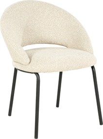 By-Boo Nido Eetkamerstoel Met Zwart Onderstel Beige