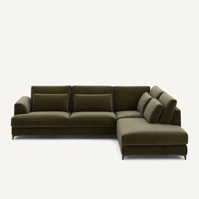 Omvormbare hoekbank rechts, fluweel, Marsile