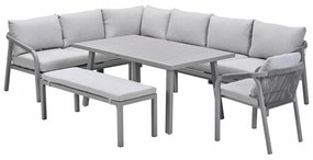 Garden Impressions Tarera lounge dining set 7-delig R - taupe