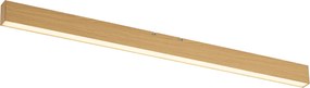 Moderne plafondlamp oker hout incl. LED 3-staps dimbaar 2700-4000K met dipswitch - Keane
