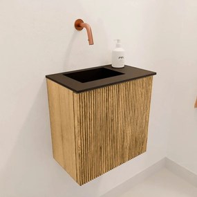 Mondiaz Joya 40cm toiletmeubel oak met wastafel faye links zonder kraangat urban