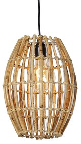 Landelijke hanglamp bamboe met wit - Canna Capsule Landelijk E27 ovaal Binnenverlichting Lamp
