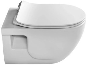 Sapho Brilla randloos toilet met zitting 36.5x53cm wit