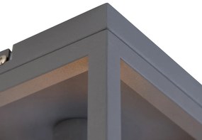 Industriële smart plafondlamp met dimmer antraciet incl. Wifi G95 - Cage Modern, Design, Industriele / Industrie / Industrial E27 vierkant Binnenverlichting Lamp