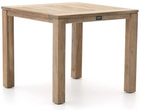 Tuin eettafel ROUGH | Vierkant  | Tuintafel Teakhout | 90x90cm | 4 personen | Kees Smit Tuinmeubelen