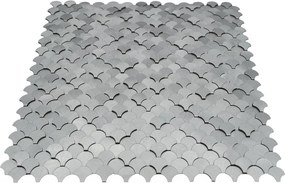 Zelfklevende Mozaïektegels Metaal | Visschub Zilver | 28,8×29,8 cm | Keuken, Bad &amp; WC