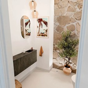 Mondiaz Joya DLux 100cm toiletmeubel ronding links shadow met wastafel faye rechts 1 kraangat lava