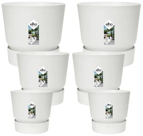 5x Pot elho Greenville wit (2x D30xH28, 1x D24xH23, 2x D14xH13)