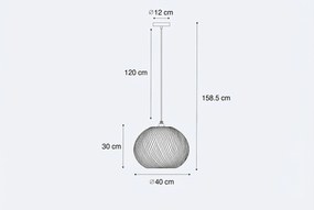 Oosterse Buiten Hanglamp Bamboe IP - Rafael Staal Taupe