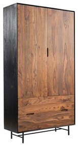 Tower Living Grote Wandkast Sheesham Hout Taviano - 120x45x220cm.