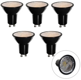Set van 5 GU10 dimbare LED lampen 50mm honey rate 6W 400 lm 3000K