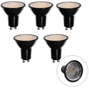Set van 5 GU10 dimbare LED lampen 50mm honey rate 6W 400 lm 3000K
