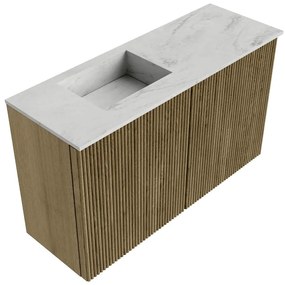 Mondiaz Joya DLux 70cm toiletmeubel dusk met wastafel faye links zonder kraangat opalo