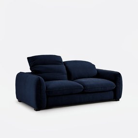 3-zits slaapbank in gemêleerd polyester, met hoofdsteunen, ISLA