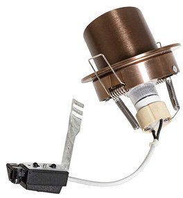 Moderne inbouwspot donkerbrons rond kantelbaar - Installa